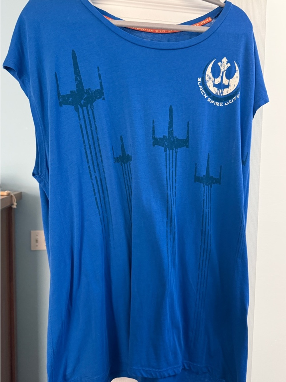 Disney Star Wars Galaxy's Edge Blue Crewneck Graphic Tee
